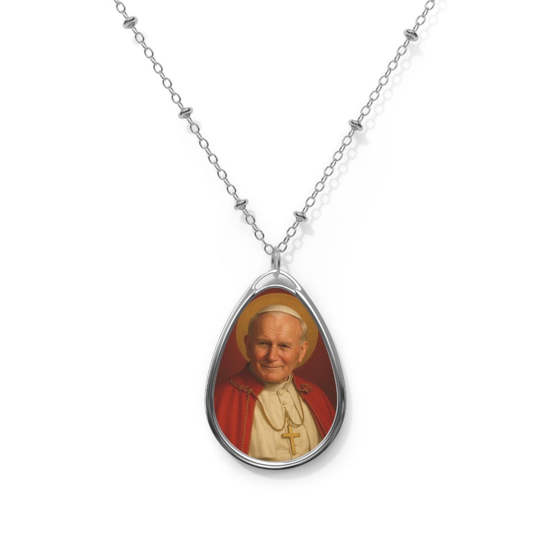 Saint John Paul II Pendant, Pope and Shepherd, Catholic Jewelry - Etsy
