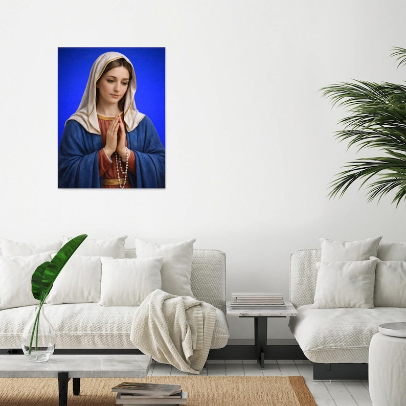 Catholic Art Our Lady of the Holy Rosary Wood Print 12″×16″ – Religious ...