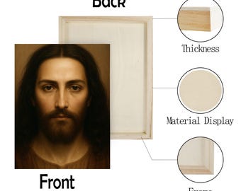 Holy Face of Jesus Wood Print: Catholic Art Inspired by Shroud of Turin