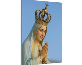 Our Lady of Fatima Canvas Art: Christian Home Decor, Sacred Catholic Art