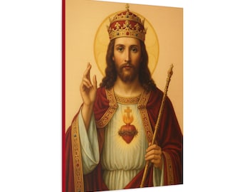 Jesus Christ the King Canvas: Religious Christian Home Decor