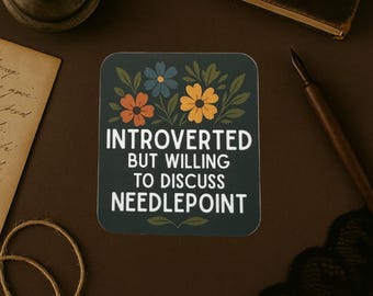 Introverted Needlepointer | Needlepoint & Cross-Stitch Sticker