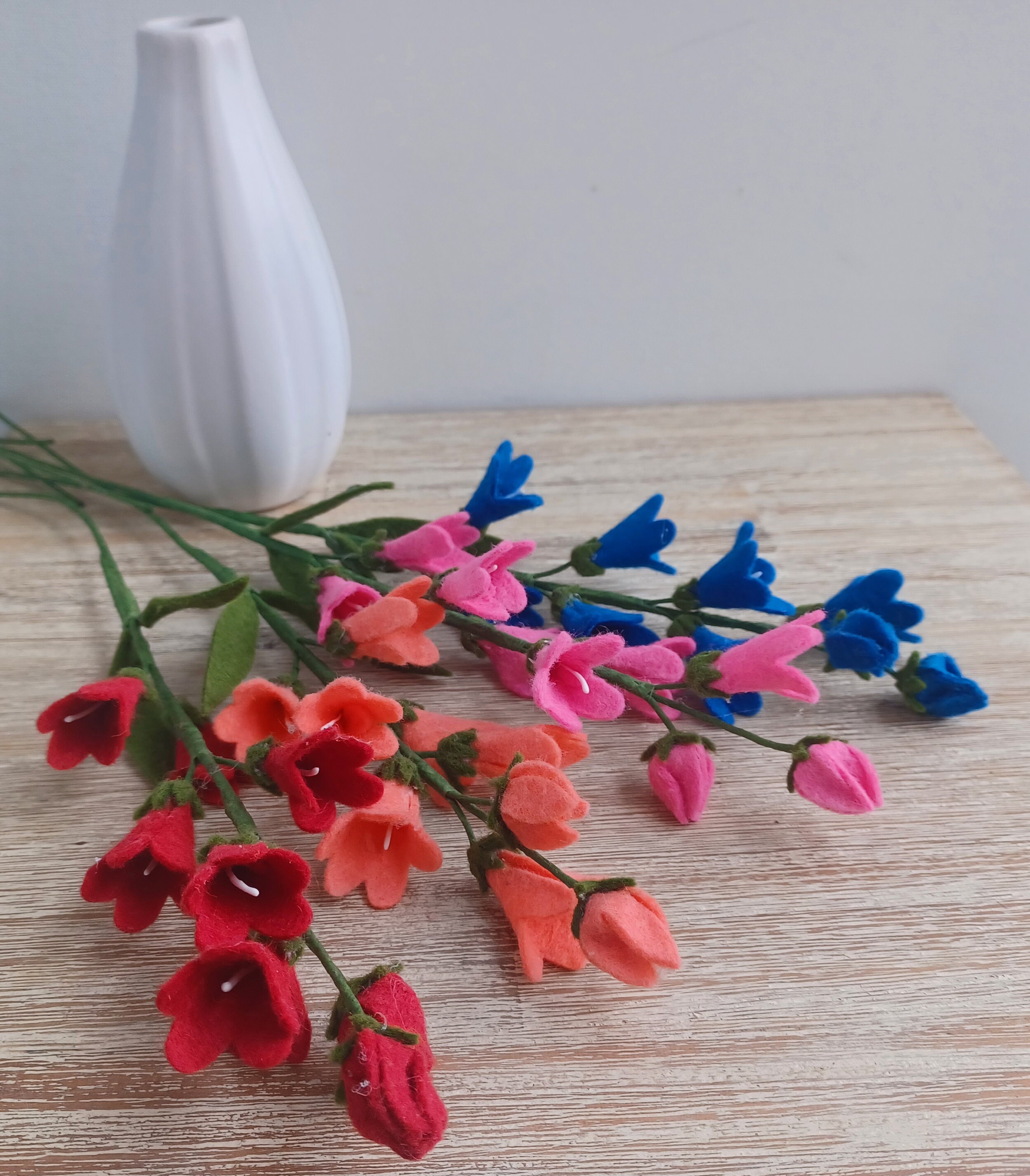 Single Felt Penstemon Flower Stem