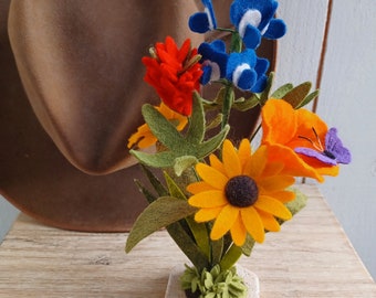 Felt Texas Wildflowers, Freestanding Arrangement