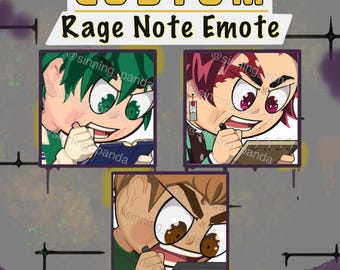 Custom (YCH) Rage Noted Emote