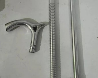 Bastón victoriano de aluminio hecho a mano – Estilo Steampunk, 37-38 pulgadas
