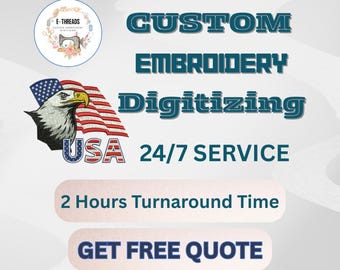 Custom Embroidery Digitizing, Logo Digitizing, Embroidery Digitizing Service, Image Digitizing Embroidery, Custom Digitizing, Custom Patches