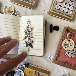 Handmade Journal Button and Floral Theme image 7