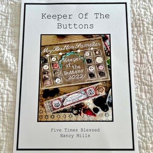 My Button Sampler, Keeper of the Buttons Cross Stitch Chart image 1