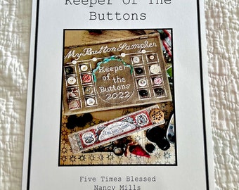 My Button Sampler, Keeper of the Buttons Cross Stitch Chart