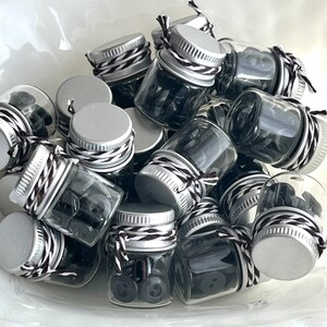 Mini Button Jars With Black Mother of Pearl image 3