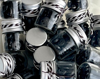 Mini Button Jars With Black Mother of Pearl