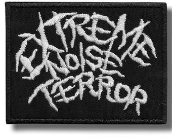 Parche bordado de terror con ruido extremo, termoadhesivo, 257c2f
