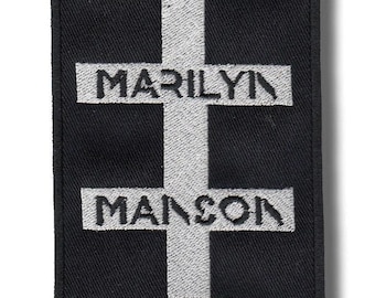 Marilyn Manson Embroidered Patch Badge Iron on Applique 8a7c79