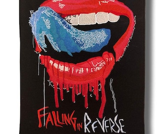 Falling In Reverse Patch Badge Applique Embroidered Iron on d17315