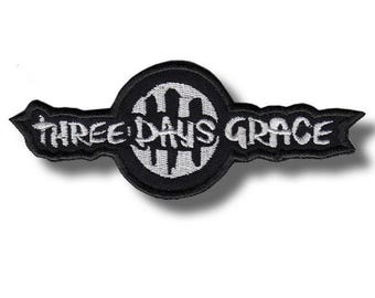 Three Days Grace geborduurde patch-badge opstrijkbare appliqué 25e99b
