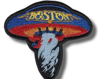 Boston Guitar Embroidered Patch Badge Iron on Applique 6c2f2b