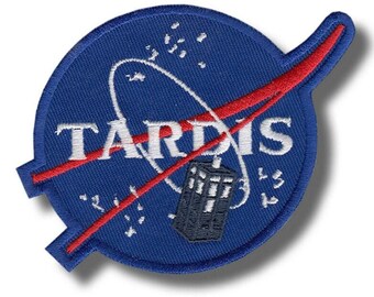 Tardis Embroidered Patch Badge Iron on Applique ea765c