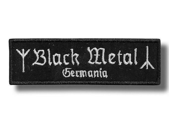 Parche bordado de metal negro para planchar (60cc65)