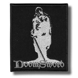 Doom Sword Embroidered Patch Badge Iron on Applique b552b5
