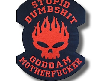 Stupid Dumbshit Embroidered Patch Badge Iron on Applique 14e4a4
