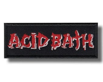 Acid Bath Embroidered Patch Badge Iron on Applique 1eb8df