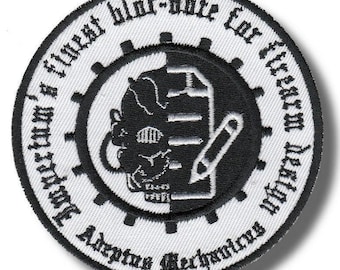 Block Hinweis Gestickte Aufnäher Abzeichen Eisen auf Applikation c3eec0