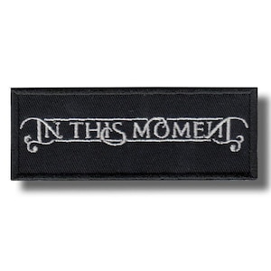 Broderad lapp med strykbar applikation "In This Moment" fcc2ea