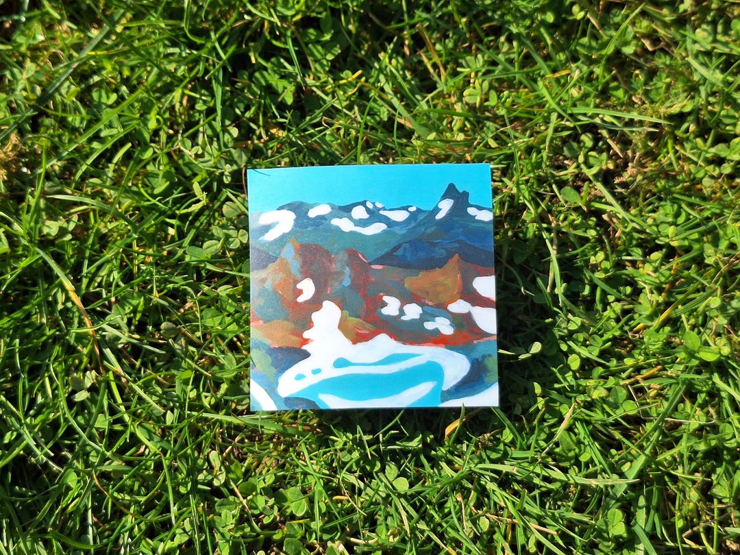 Mountain Lake Vinyl Sticker, Matte Landscape Decal - Etsy