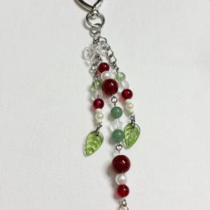 Cherry Keychain | Bag Charm | Cute Keychain | Beaded Jewelry