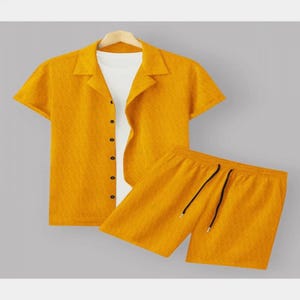 Men’s Short Sleeve Western Co-ord Set – Shirt & Shorts | URVCollections