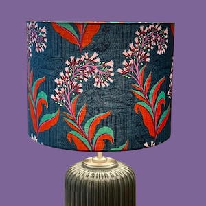 Lampshade &quot;Flowers with Greek Columns&quot; | Various sizes as floor or hanging lamp | Cotton fabric