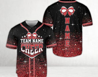 Camisa de beisebol com glitter para líderes de torcida, camisa personalizada para líderes de torcida, esquadrão de líderes de torcida com glitter falso combinando, time de líderes de torcida com nome personalizado, líder de torcida coquette