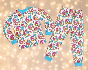 Dripping pyjama's 67, pyjama's Six Seven Meme, Trending Ice Cream Drip 67 Gift, Meme Gift Viral Gen Alpha