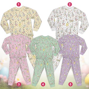 Silly Goose Easter-pyjama, pyjama Bunny Goose Lover, Kid Happy Easter Day-cadeau, grappige Egg-Cited Goose-pyjama afbeelding 2