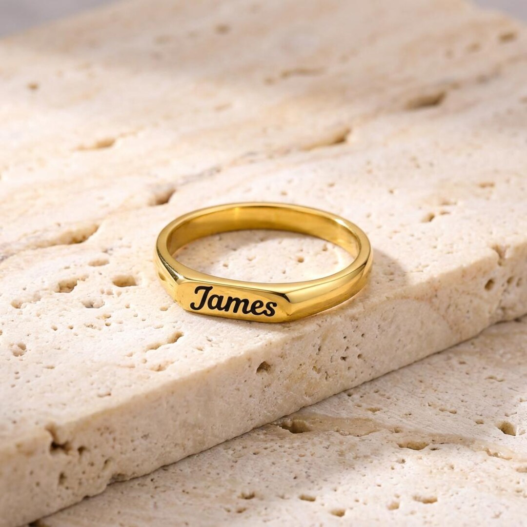 Customized Name Ring, Name Personalized Ring, Name Wedding Ring, Name ...