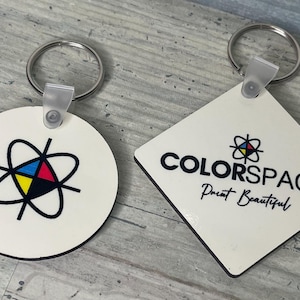 Custom Sublimation Keychain – Personalized Name or Logo – Small Business Branding – Bag Tags – Event Favors – Custom Gifts