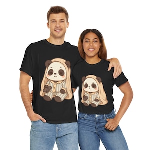 Lazy Panda Vibes Unisex Cotton Tee, Cozy Pajama Shirt, Cute Loungewear, Animal Lover Gift, Relaxing Outfit