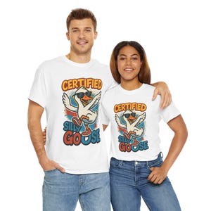 Silly Goose T-Shirt, Funny Cartoon Duck Tee, Quirky Meme Shirt, Retro Graphic, Cool Unisex Gift, Playful Goose Design