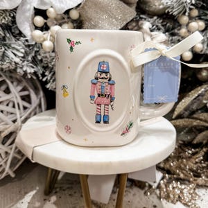 Deck the Halls Nutcracker Mug | Rae Dunn Christmas Mug | Pastel Christmas Nutcracker Coffee Cup | Holiday Gifting | Secret Santa