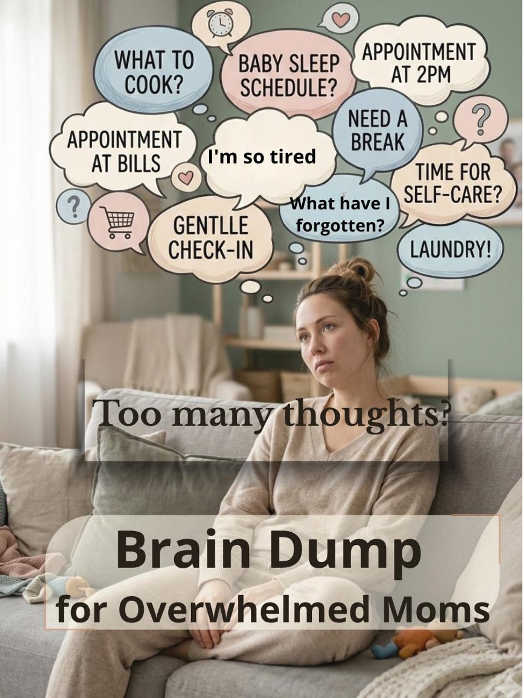 Brain Dump Printable for Moms | Mental Load Declutter Journal (digital ...