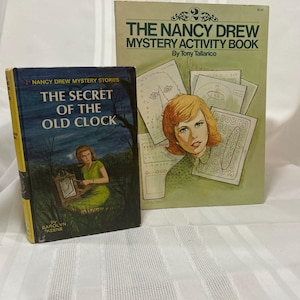 Nancy Drew Book: &quot;The Secret of the Old Clock&quot; and Nancy Drew Vintage Activity Book