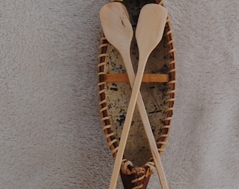 canoe wedding cake topper, birch bark