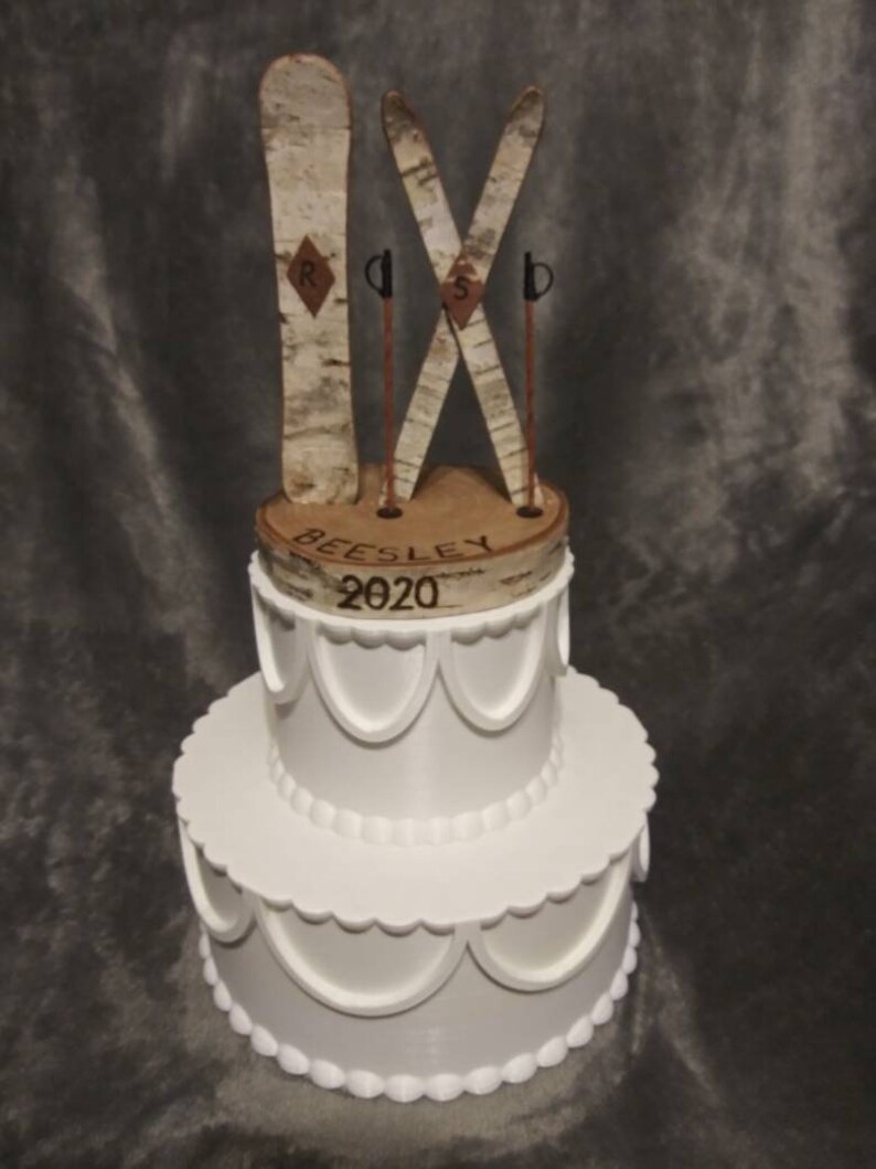 Snowboard/Ski Wedding Cake Topper Snow Sport and wedding hats Etsy
