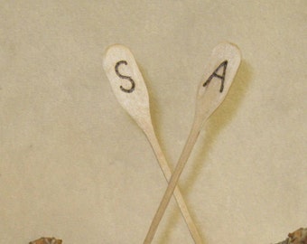 Rustic Canoe Paddle Wedding or Party Cake Topper special order