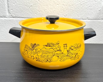 Cuisinière/marmite en émail vintage des années 70 Montgomery wards.