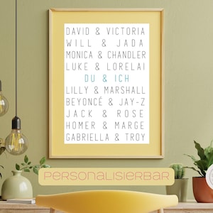 Personalized wedding gift | Couple poster gift | Downloadable posters for couples | Valentine&#39;s Day | 2000s couples