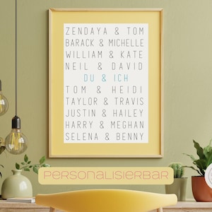 Personalized wedding gift | Couple poster gift | Downloadable posters for couples | Valentine&#39;s Day | 2020s couples