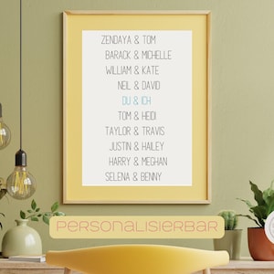 Personalized wedding gift | Couple poster gift | Downloadable posters for couples | Valentine&#39;s Day | 2020s couples