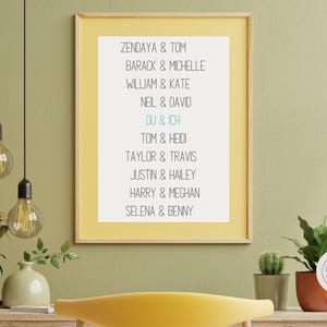 Wedding gift | Couple gift poster | Downloadable posters for couples | Valentine&#39;s Day | 2020s couples | You & Me art print